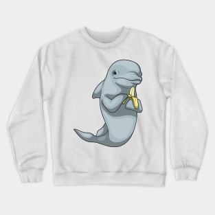 Dolphin Banana Fruit Crewneck Sweatshirt